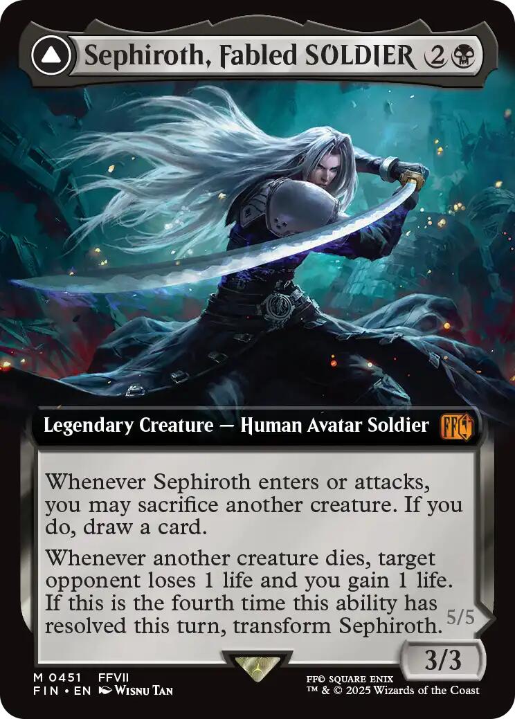 Sephiroth, Fabled SOLDIER // Sephiroth, One-Winged Angel (Extended Art) [FINAL FANTASY] | Dumpster Cat Games