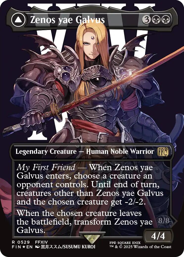 Zenos yae Galvus // Shinryu, Transcendent Rival (Borderless) (Surge Foil) [FINAL FANTASY] | Dumpster Cat Games