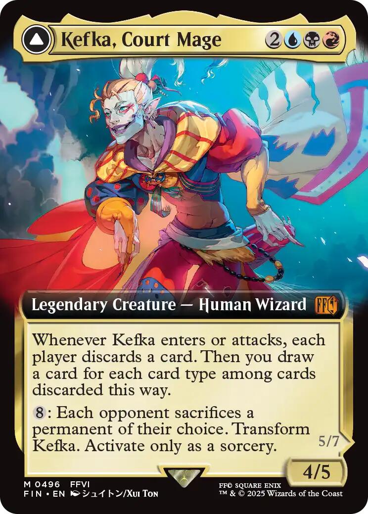 Kefka, Court Mage // Kefka, Ruler of Ruin (Extended Art) [FINAL FANTASY] | Dumpster Cat Games