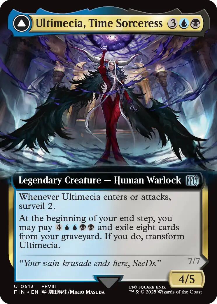 Ultimecia, Time Sorceress // Ultimecia, Omnipotent (Extended Art) [FINAL FANTASY] | Dumpster Cat Games