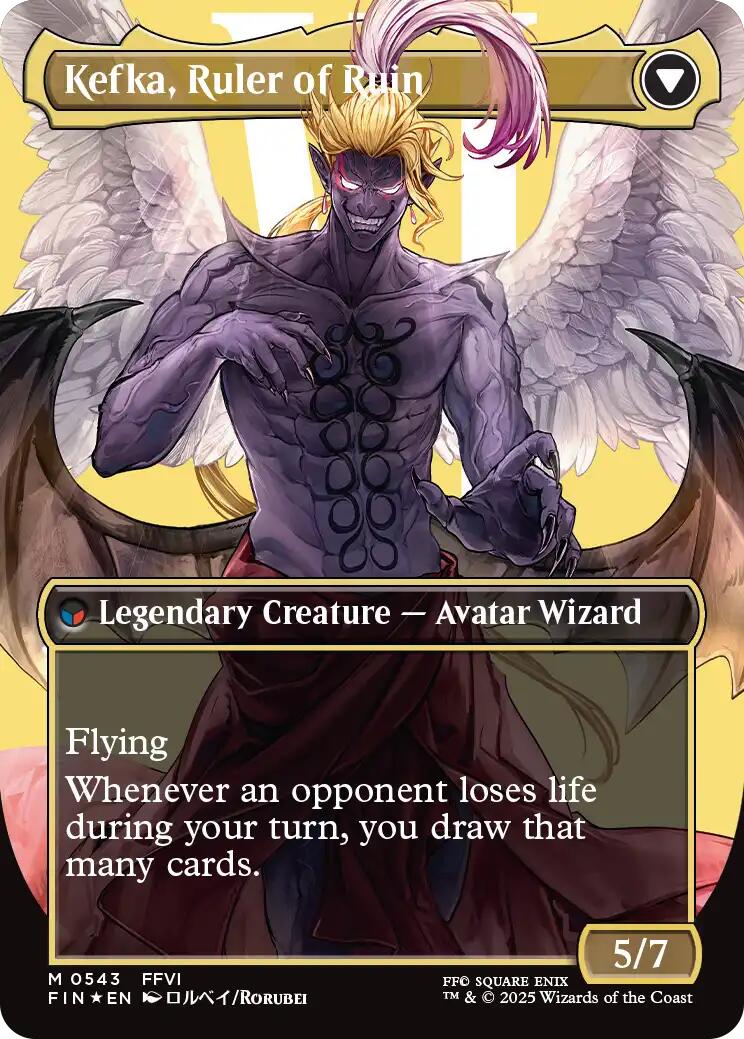 Kefka, Court Mage // Kefka, Ruler of Ruin (Borderless) (Surge Foil) [FINAL FANTASY] | Dumpster Cat Games