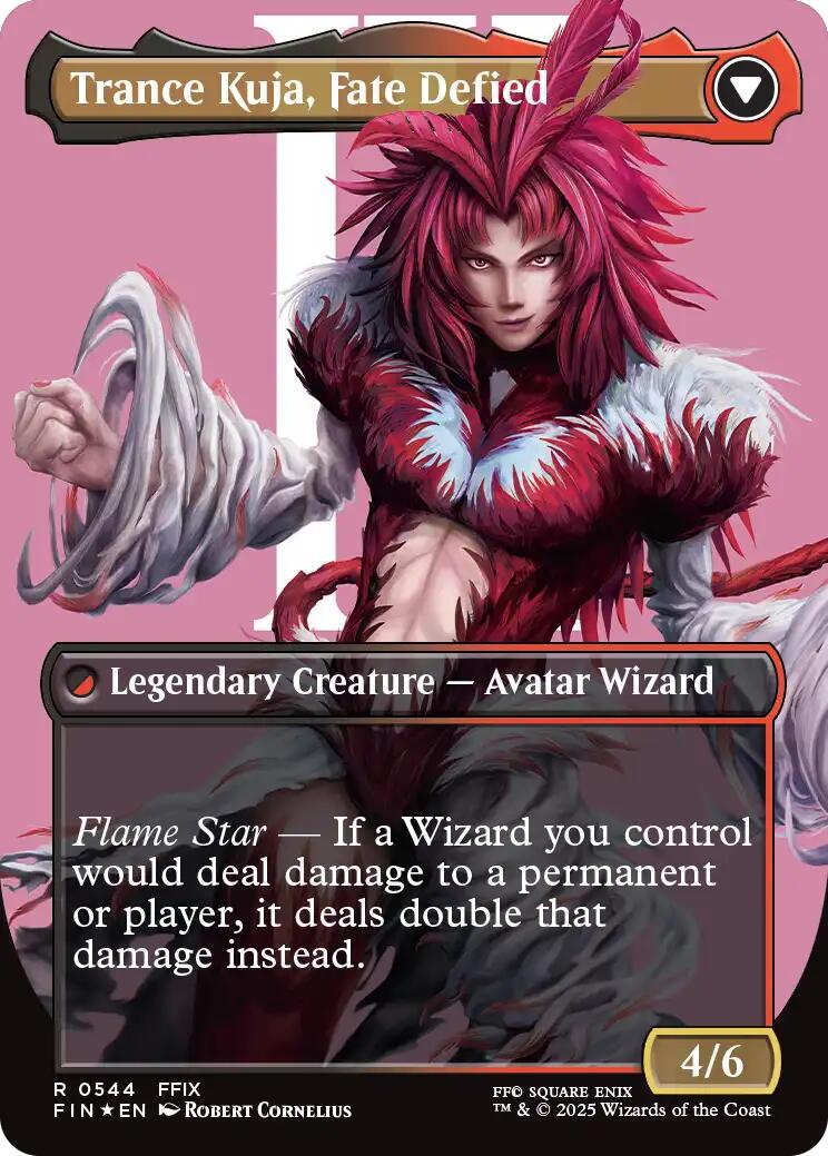 Kuja, Genome Sorcerer // Trance Kuja, Fate Defied (Borderless) (Surge Foil) [FINAL FANTASY] | Dumpster Cat Games