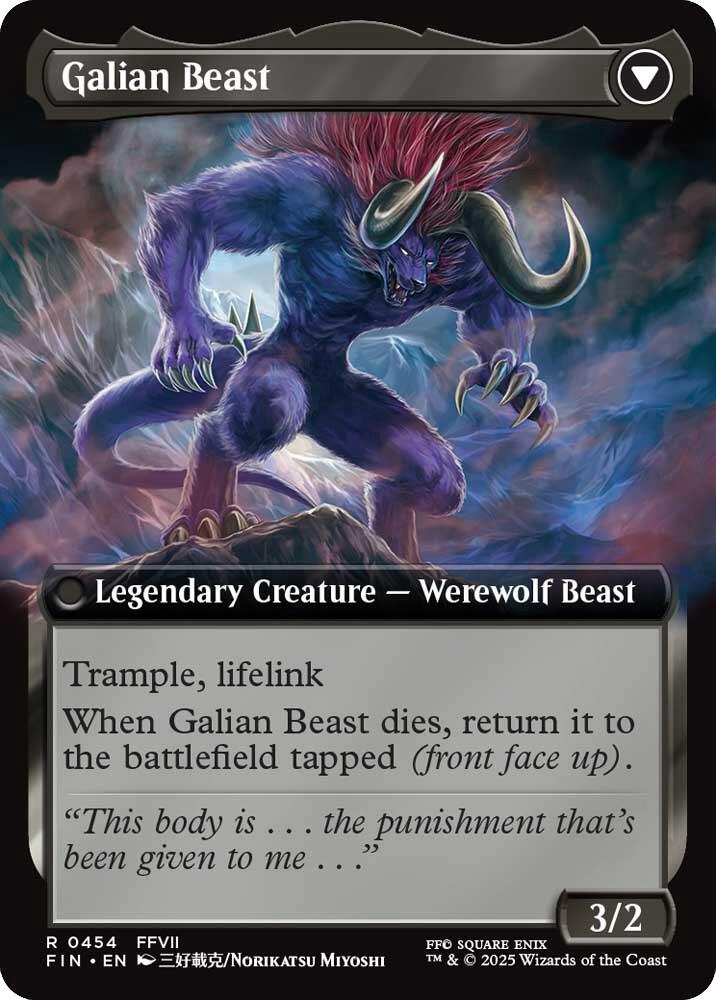 Vincent Valentine // Galian Beast (Extended Art) [FINAL FANTASY] | Dumpster Cat Games