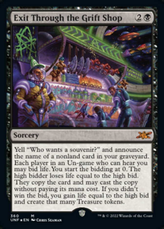 Exit Through the Grift Shop (Galaxy Foil) [Unfinity] | Dumpster Cat Games