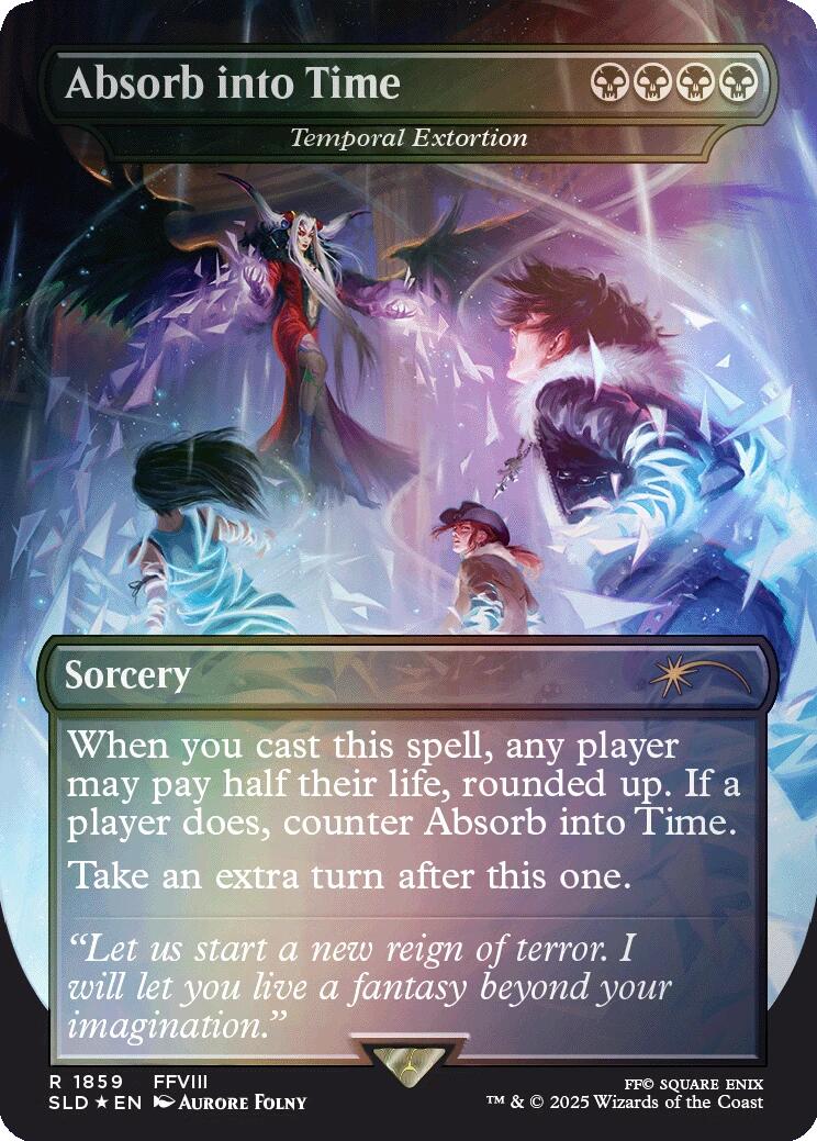 Absorb into Time - Temporal Extortion (Rainbow Foil) [Secret Lair Drop Series] | Dumpster Cat Games