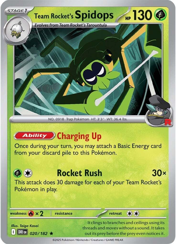 Team Rocket's Spidops (020/182) [Scarlet & Violet: Destined Rivals] | Dumpster Cat Games