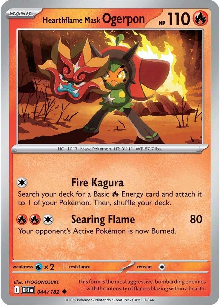 Hearthflame Mask Ogerpon (044/182) [Scarlet & Violet: Destined Rivals] | Dumpster Cat Games