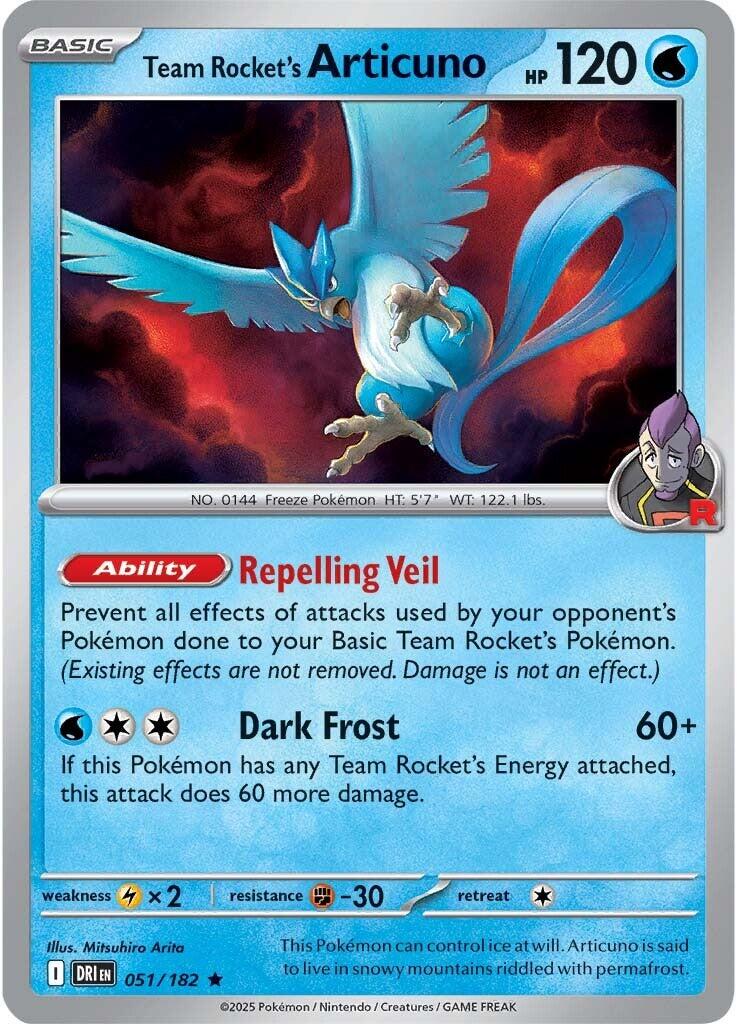 Team Rocket's Articuno (051/182) [Scarlet & Violet: Destined Rivals] | Dumpster Cat Games