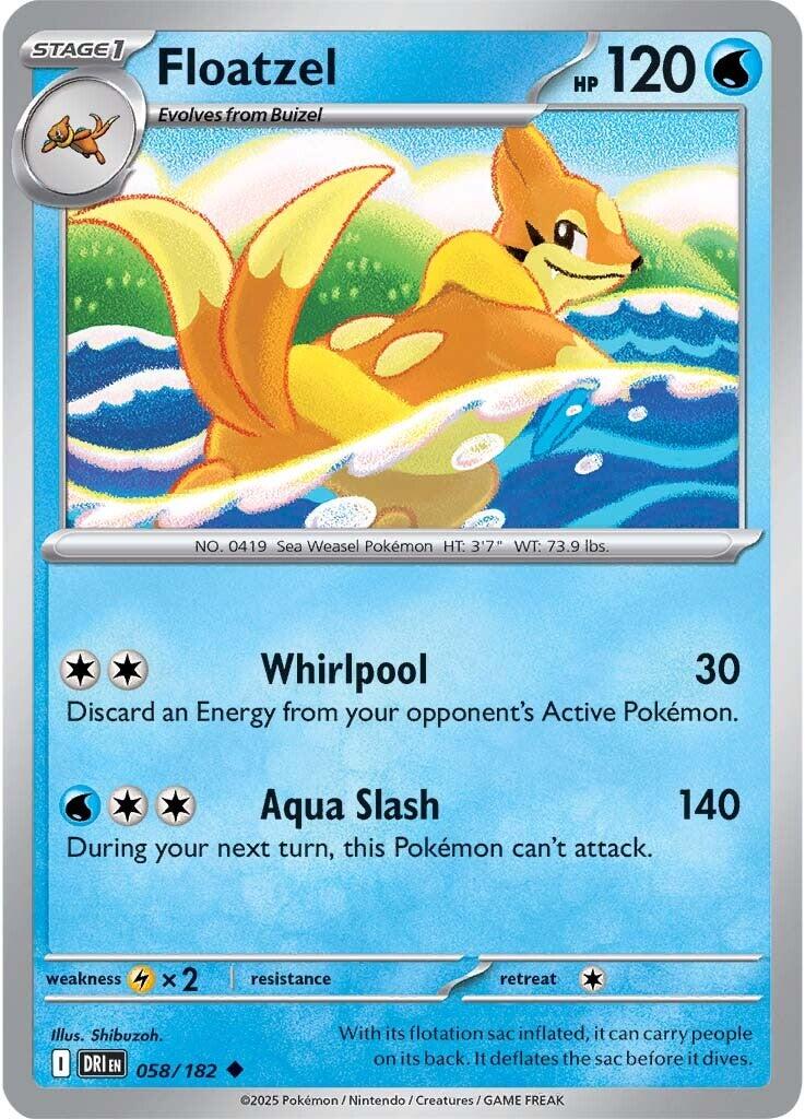 Floatzel (058/182) [Scarlet & Violet: Destined Rivals] | Dumpster Cat Games
