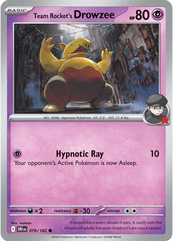 Team Rocket's Drowzee (079/182) [Scarlet & Violet: Destined Rivals] | Dumpster Cat Games