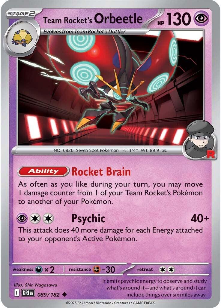 Team Rocket's Orbeetle (089/182) [Scarlet & Violet: Destined Rivals] | Dumpster Cat Games