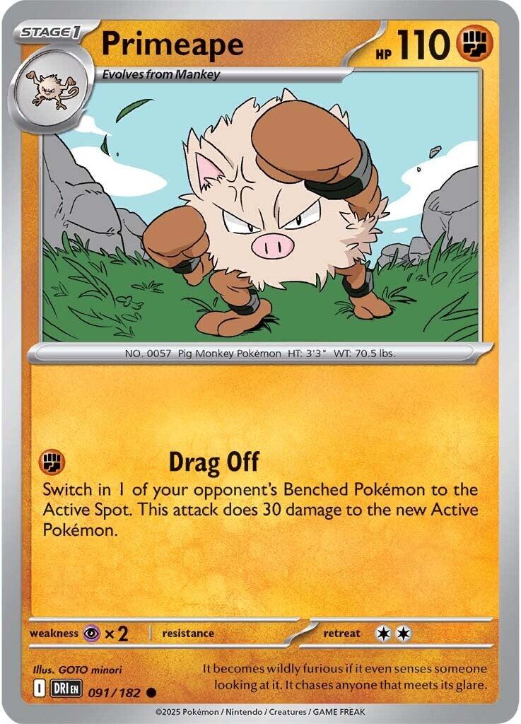 Primeape (091/182) [Scarlet & Violet: Destined Rivals] | Dumpster Cat Games