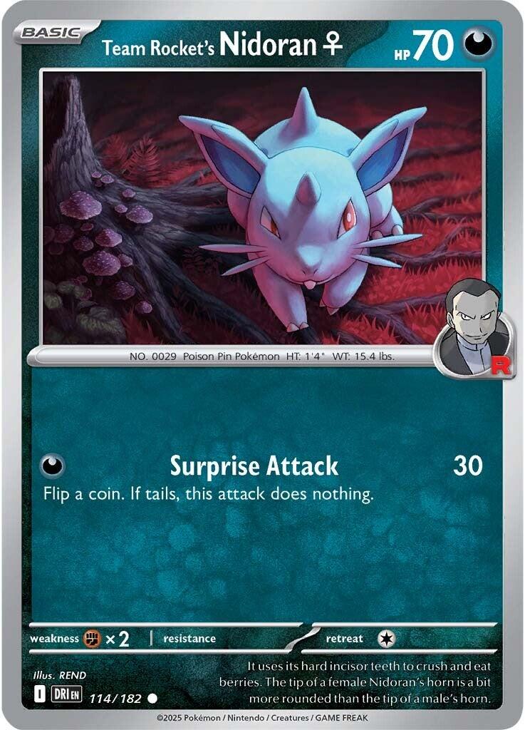 Team Rocket's Nidoran (114/182) [Scarlet & Violet: Destined Rivals] | Dumpster Cat Games