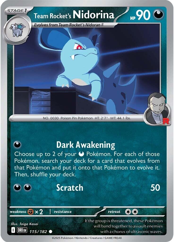 Team Rocket's Nidorina (115/182) [Scarlet & Violet: Destined Rivals] | Dumpster Cat Games