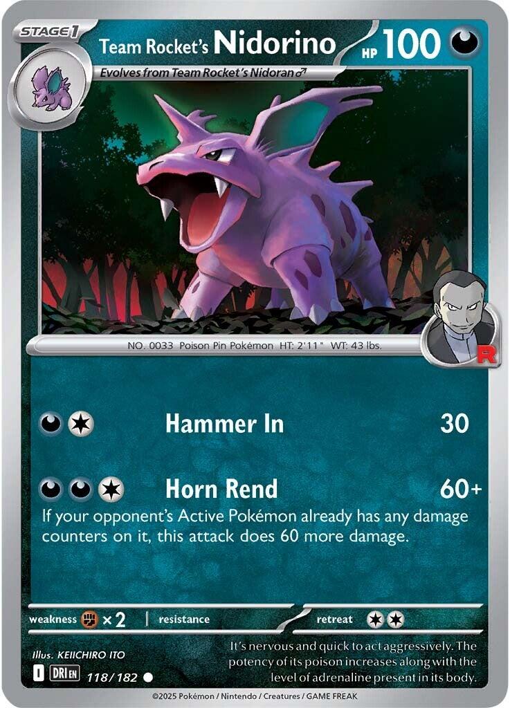 Team Rocket's Nidorino (118/182) [Scarlet & Violet: Destined Rivals] | Dumpster Cat Games