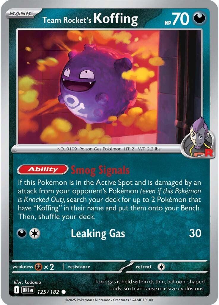 Team Rocket's Koffing (125/182) [Scarlet & Violet: Destined Rivals] | Dumpster Cat Games