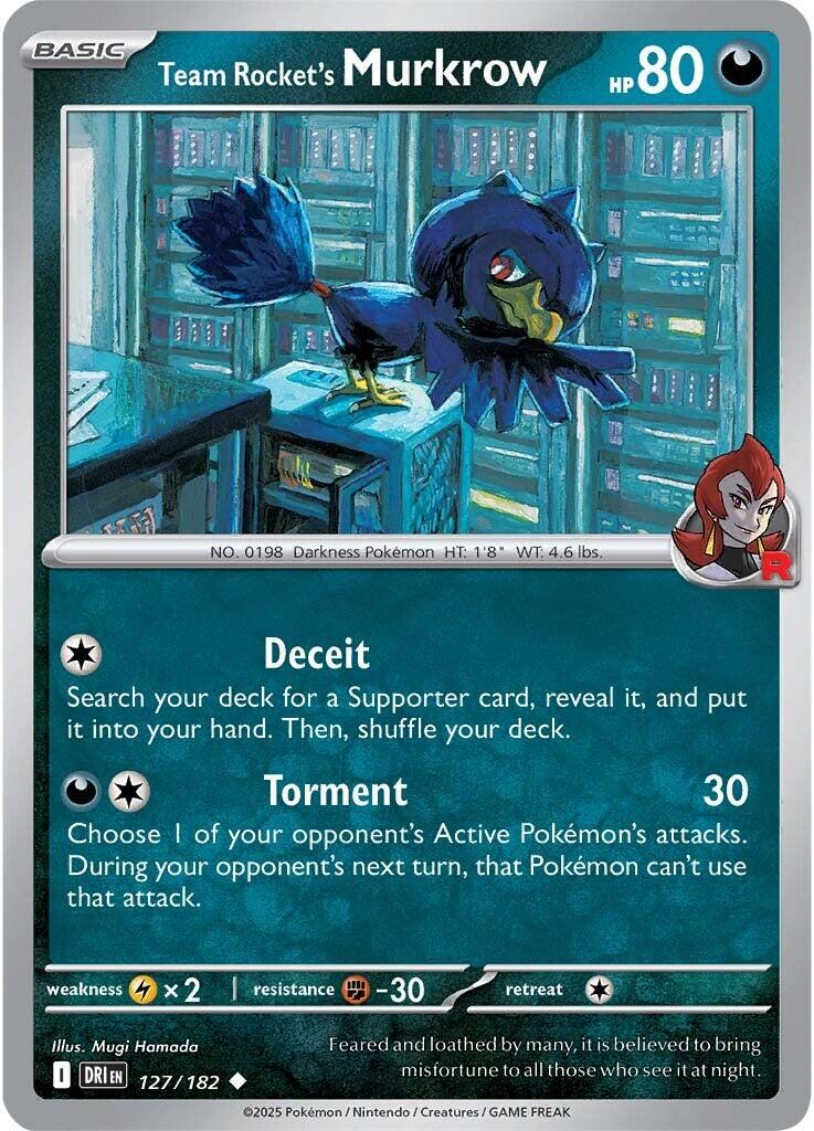 Team Rocket's Murkrow (127/182) [Scarlet & Violet: Destined Rivals] | Dumpster Cat Games