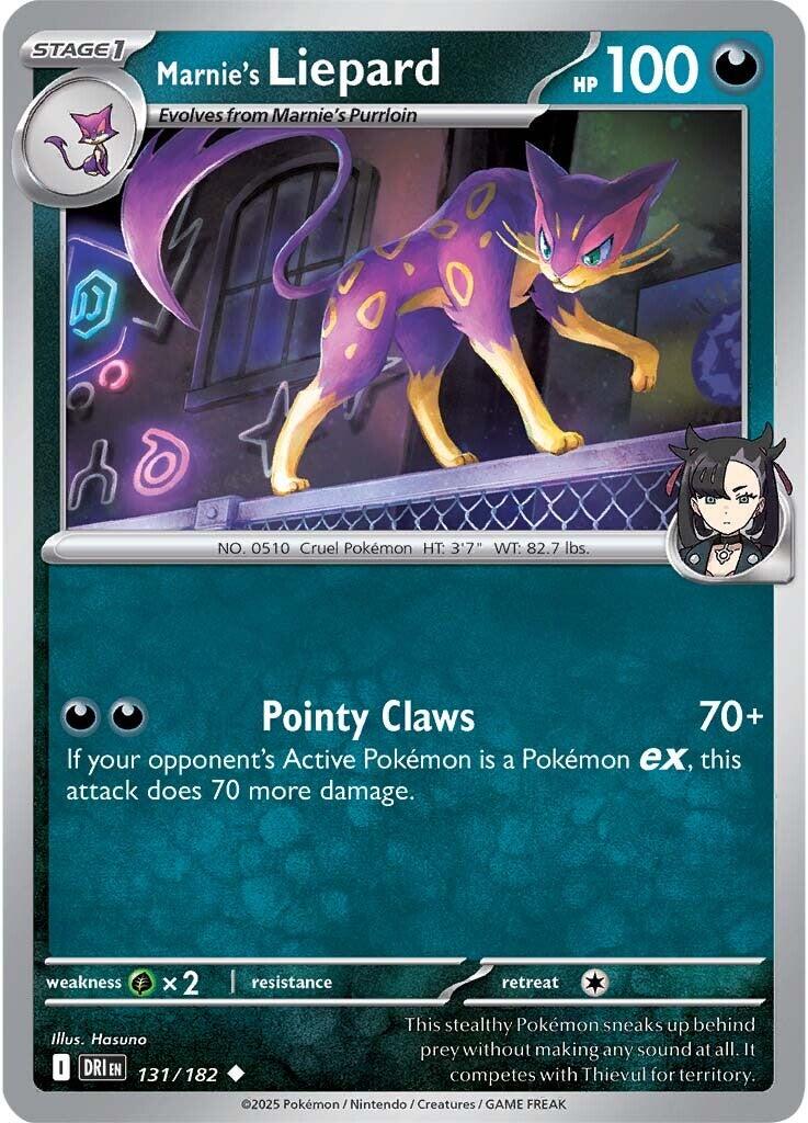 Marnie's Liepard (131/182) [Scarlet & Violet: Destined Rivals] | Dumpster Cat Games