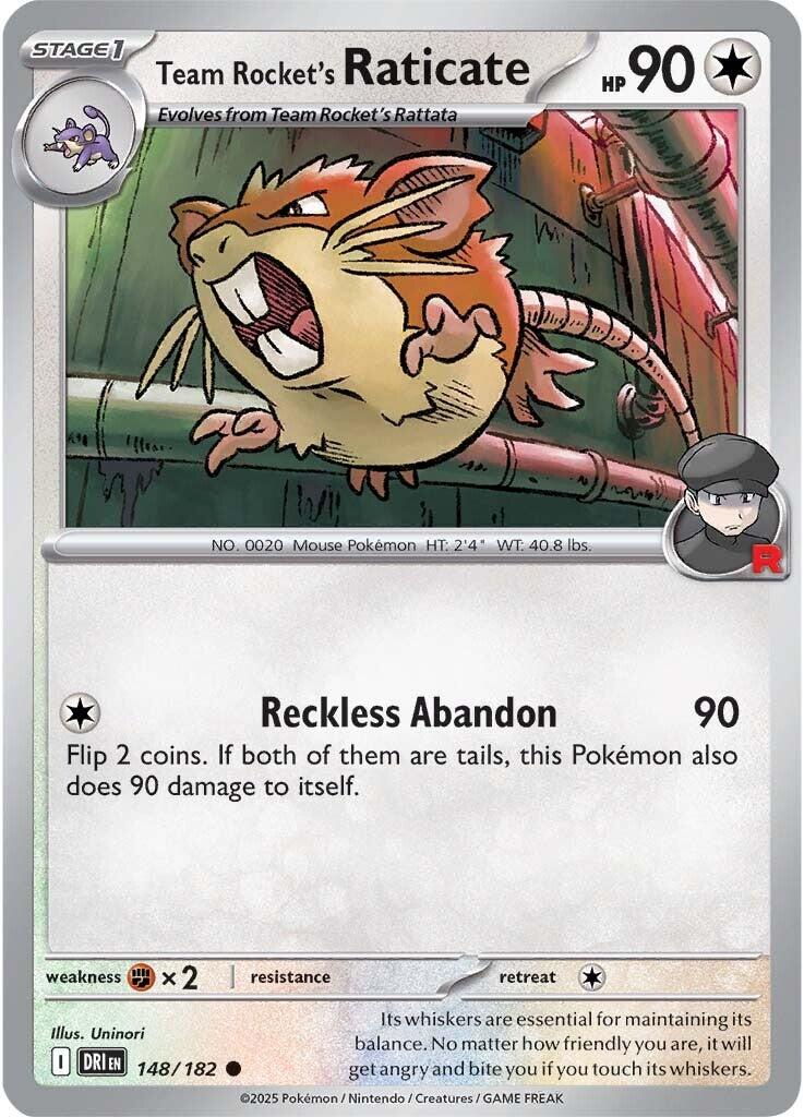 Team Rocket's Raticate (148/182) [Scarlet & Violet: Destined Rivals] | Dumpster Cat Games