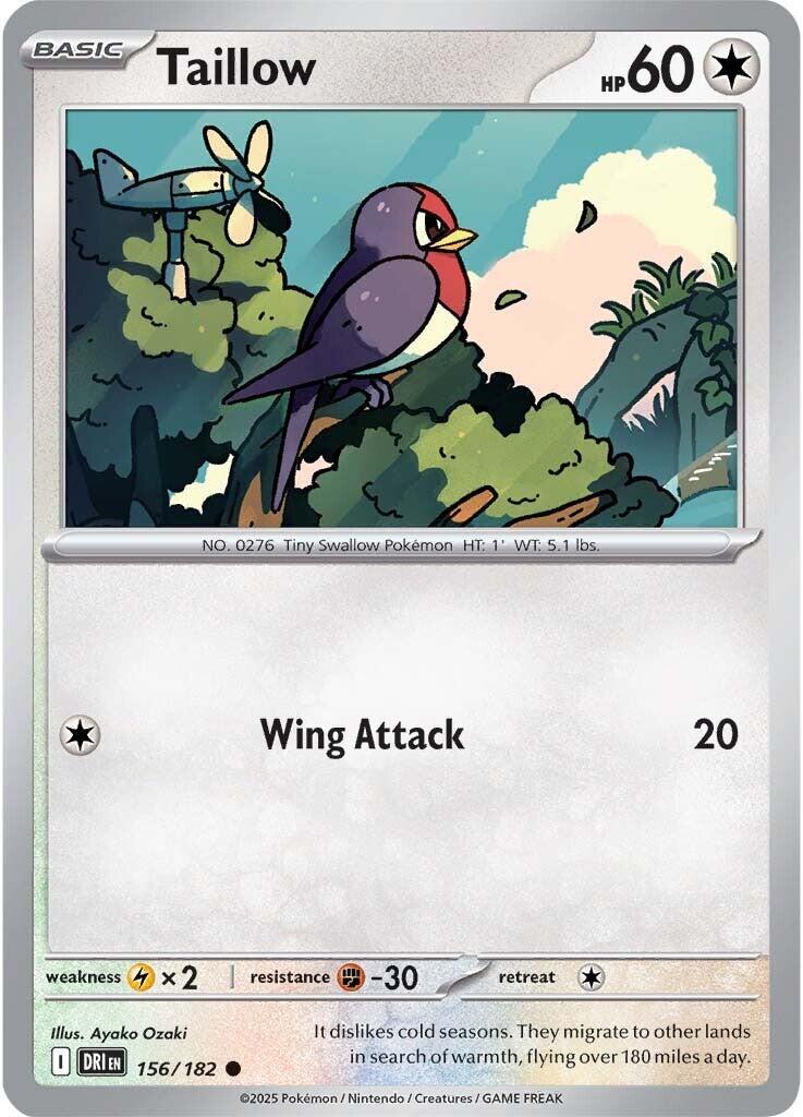 Taillow (156/182) [Scarlet & Violet: Destined Rivals] | Dumpster Cat Games