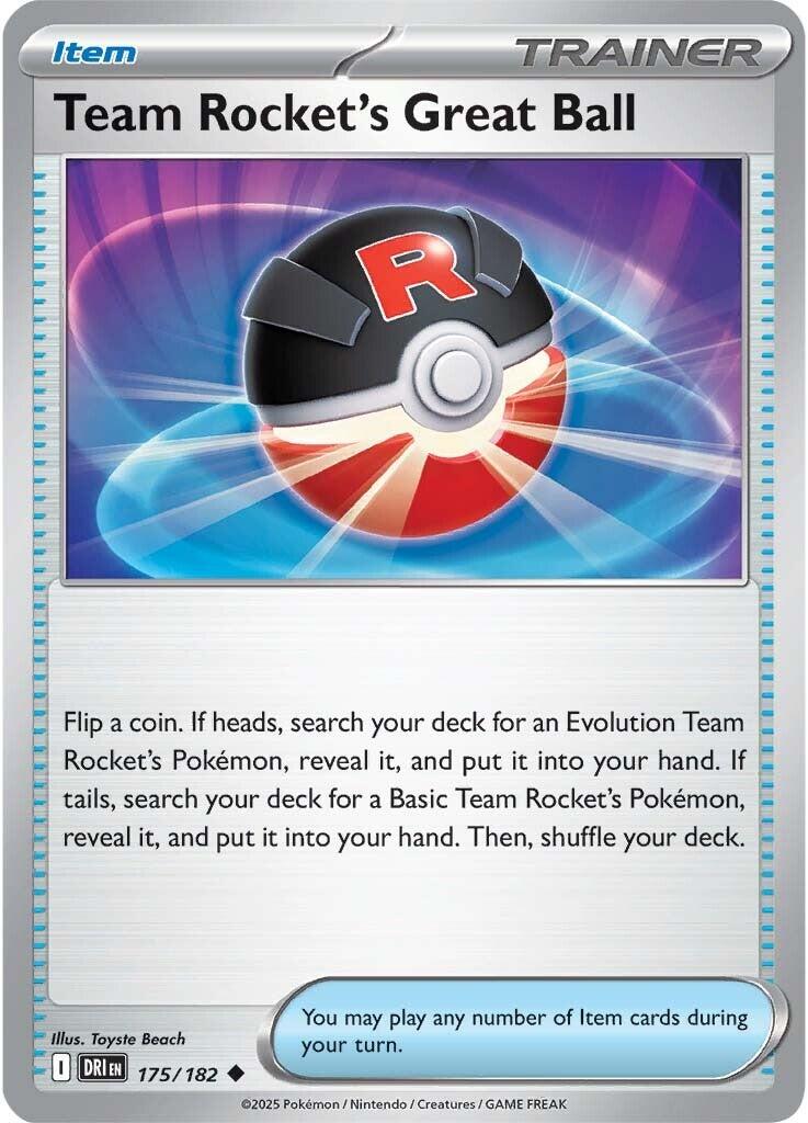 Team Rocket's Great Ball (175/182) [Scarlet & Violet: Destined Rivals] | Dumpster Cat Games