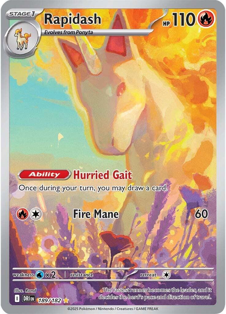 Rapidash (189/182) [Scarlet & Violet: Destined Rivals] | Dumpster Cat Games