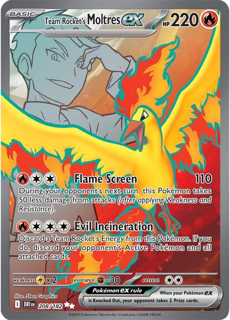Team Rocket's Moltres ex (208/182) [Scarlet & Violet: Destined Rivals] | Dumpster Cat Games