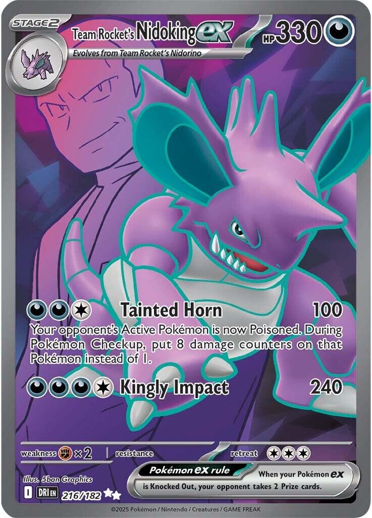 Team Rocket's Nidoking ex (216/182) [Scarlet & Violet: Destined Rivals] | Dumpster Cat Games