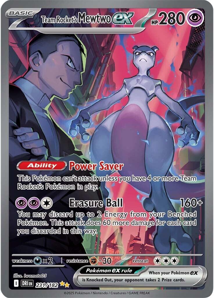Team Rocket's Mewtwo ex (231/182) [Scarlet & Violet: Destined Rivals] | Dumpster Cat Games