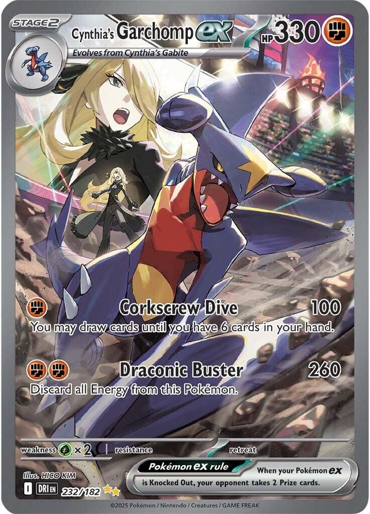 Cynthia's Garchomp ex (232/182) [Scarlet & Violet: Destined Rivals] | Dumpster Cat Games