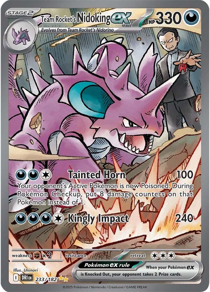 Team Rocket's Nidoking ex (233/182) [Scarlet & Violet: Destined Rivals] | Dumpster Cat Games