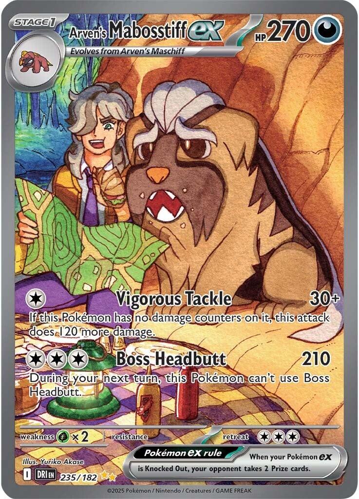 Arven's Mabosstiff ex (235/182) [Scarlet & Violet: Destined Rivals] | Dumpster Cat Games