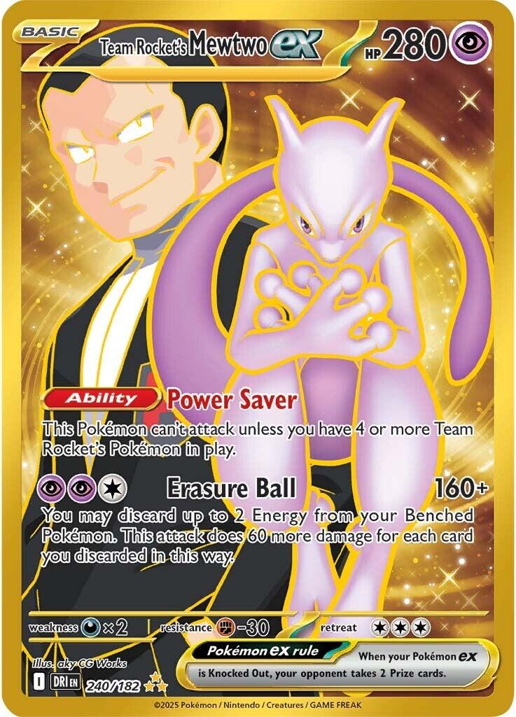 Team Rocket's Mewtwo ex (240/182) [Scarlet & Violet: Destined Rivals] | Dumpster Cat Games