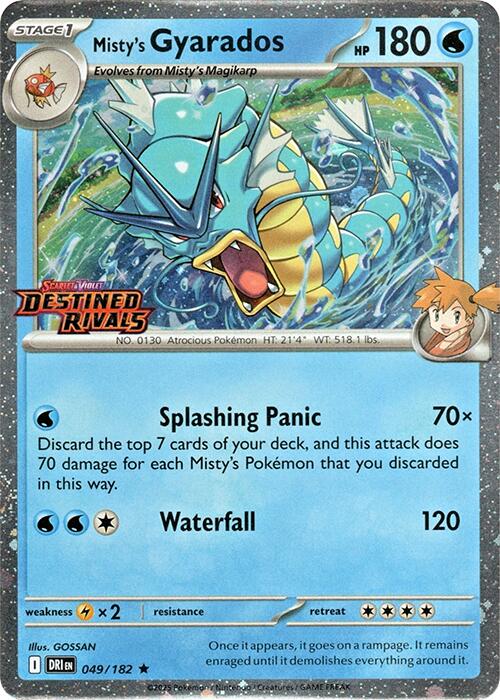 Misty's Gyarados (049/182) (Destined Rivals Stamp) [Scarlet & Violet: Destined Rivals] | Dumpster Cat Games