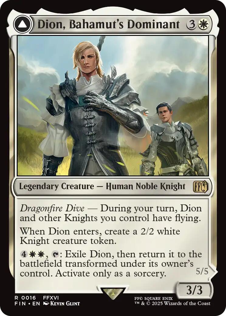 Dion, Bahamut's Dominant // Bahamut, Warden of Light [FINAL FANTASY] | Dumpster Cat Games