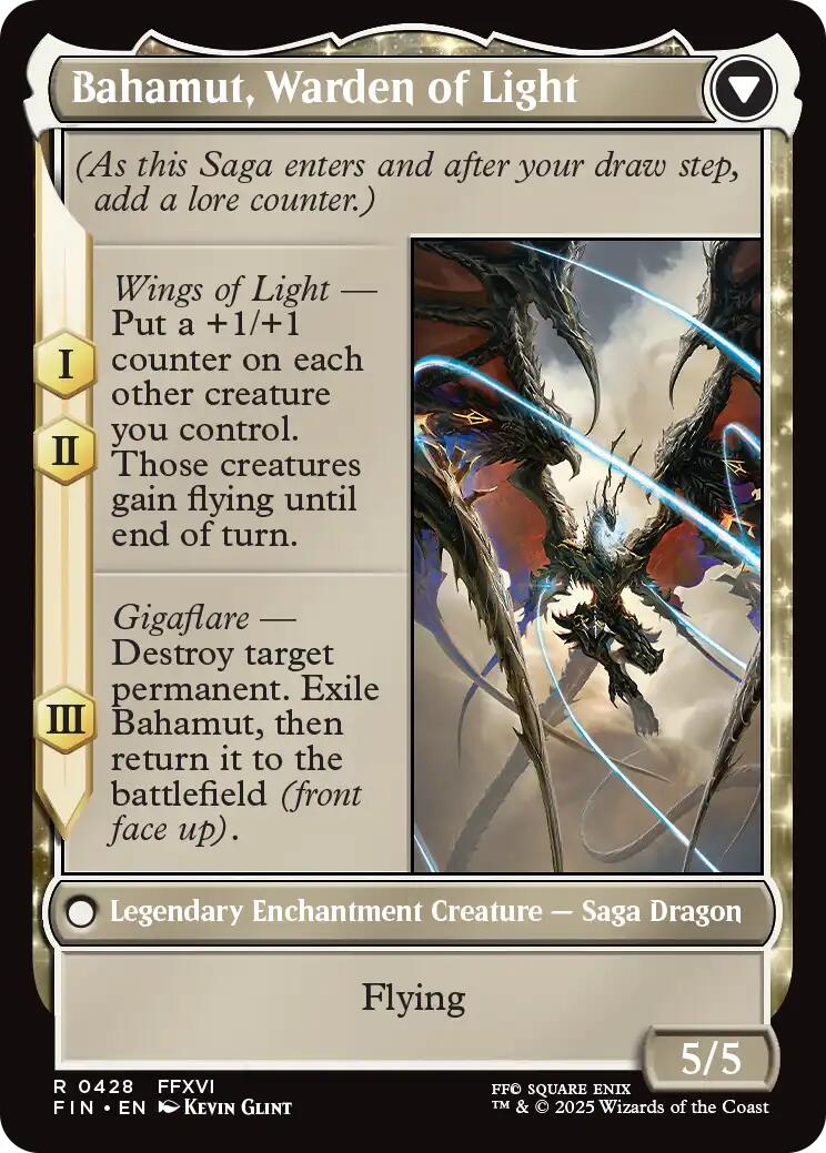 Dion, Bahamut's Dominant // Bahamut, Warden of Light (Extended Art) [FINAL FANTASY] | Dumpster Cat Games