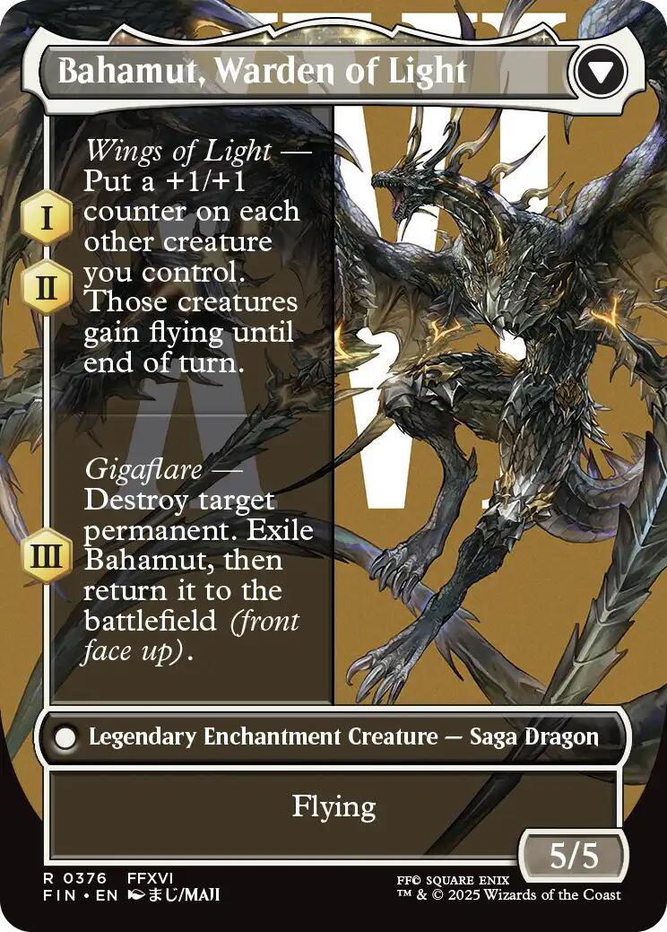 Dion, Bahamut's Dominant // Bahamut, Warden of Light (Borderless) [FINAL FANTASY] | Dumpster Cat Games