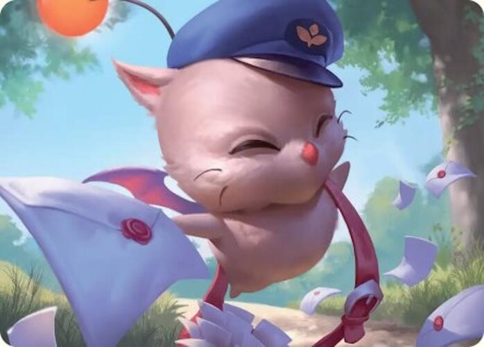 Delivery Moogle Art Card [FINAL FANTASY Art Series] | Dumpster Cat Games