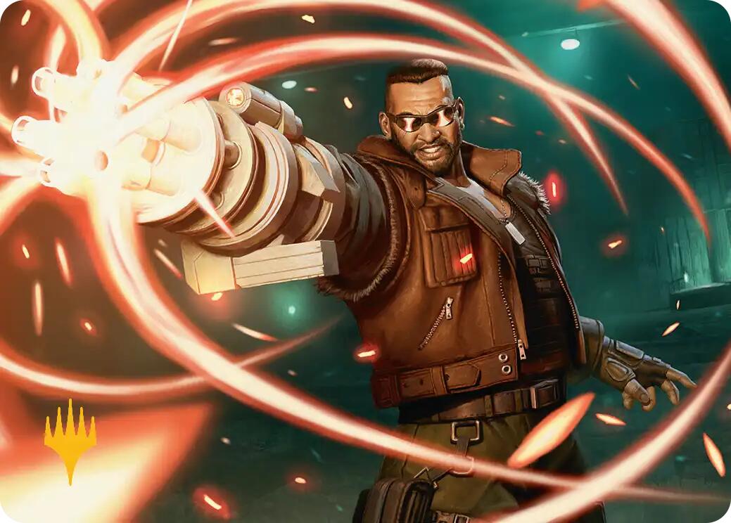 Barret Wallace Art Card (Gold-Stamped Planeswalker Symbol) [FINAL FANTASY Art Series] | Dumpster Cat Games