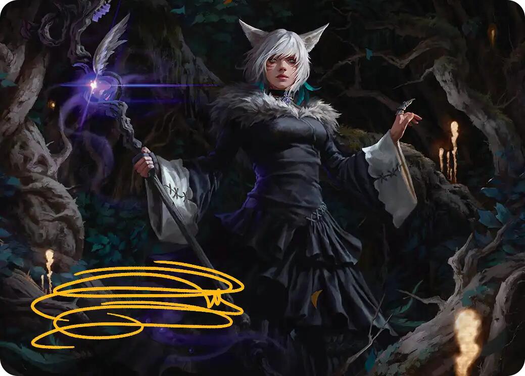 Y'shtola, Night's Blessed Art Card (21) (Gold-Stamped Signature) [FINAL FANTASY Art Series] | Dumpster Cat Games