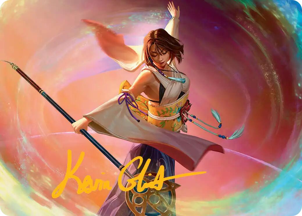 Yuna, Grand Summoner Art Card (Gold-Stamped Signature) [FINAL FANTASY Art Series] | Dumpster Cat Games