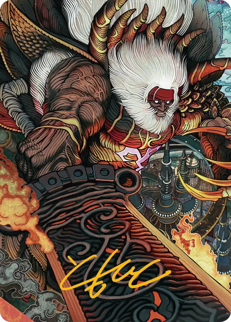 Braska's Final Aeon Art Card (Gold-Stamped Signature) [FINAL FANTASY Art Series] | Dumpster Cat Games