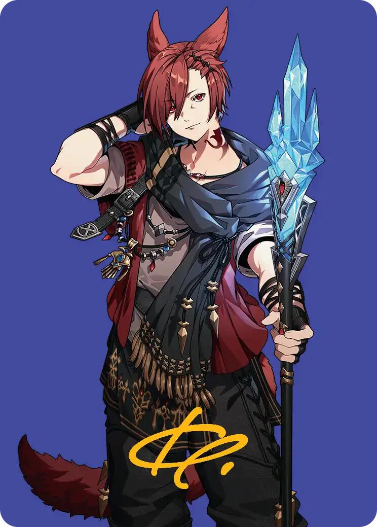 G'raha Tia, Scion Reborn Art Card (51) (Gold-Stamped Signature) [FINAL FANTASY Art Series] | Dumpster Cat Games