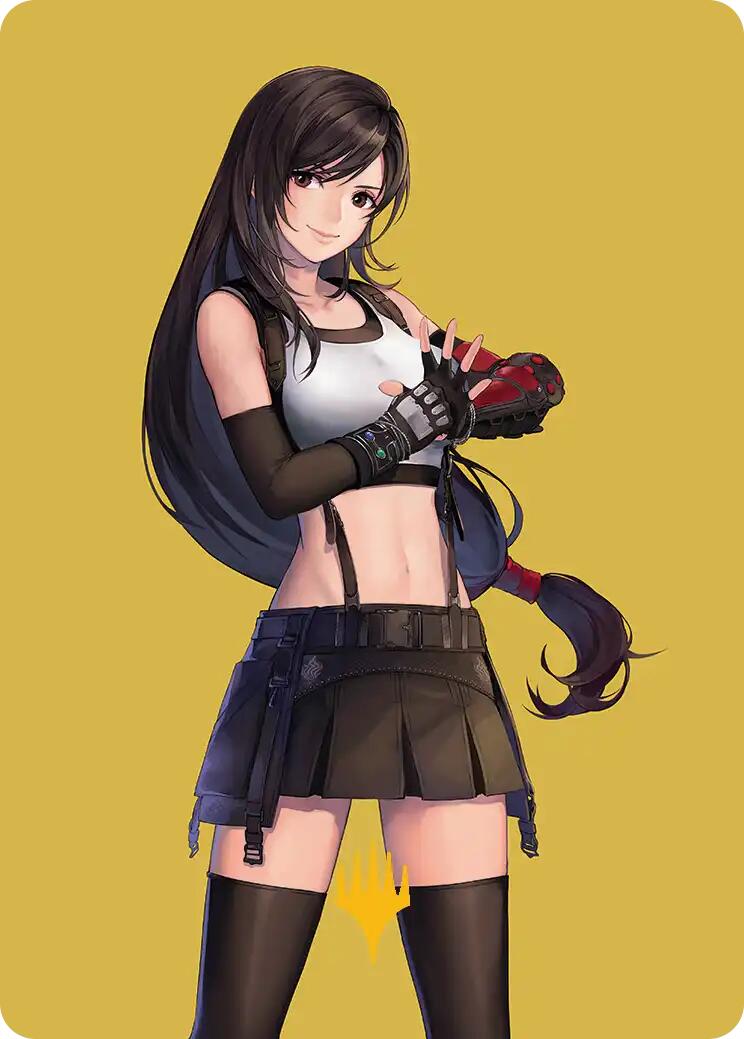 Tifa, Martial Artist Art Card (Gold-Stamped Planeswalker Symbol) [FINAL FANTASY Art Series] | Dumpster Cat Games