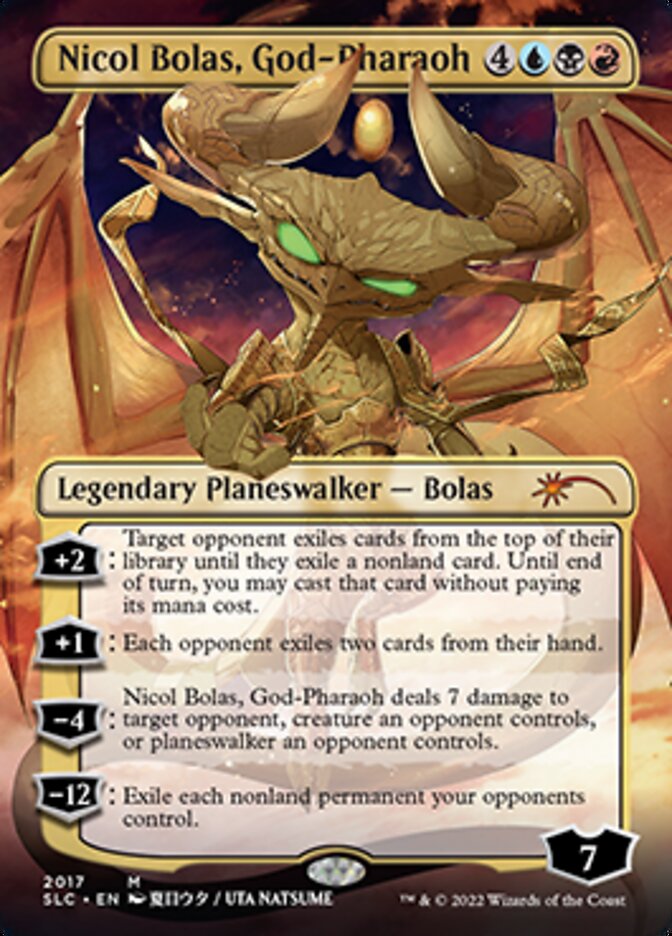 Nicol Bolas, God-Pharaoh (Borderless) [Secret Lair Countdown Kit] | Dumpster Cat Games