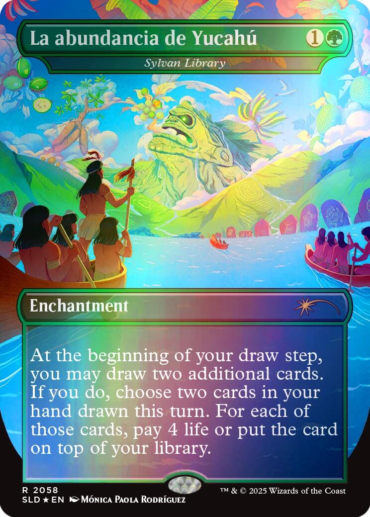 La abundancia de Yucahu - Sylvan Library (Rainbow Foil) [Secret Lair Drop Series] | Dumpster Cat Games