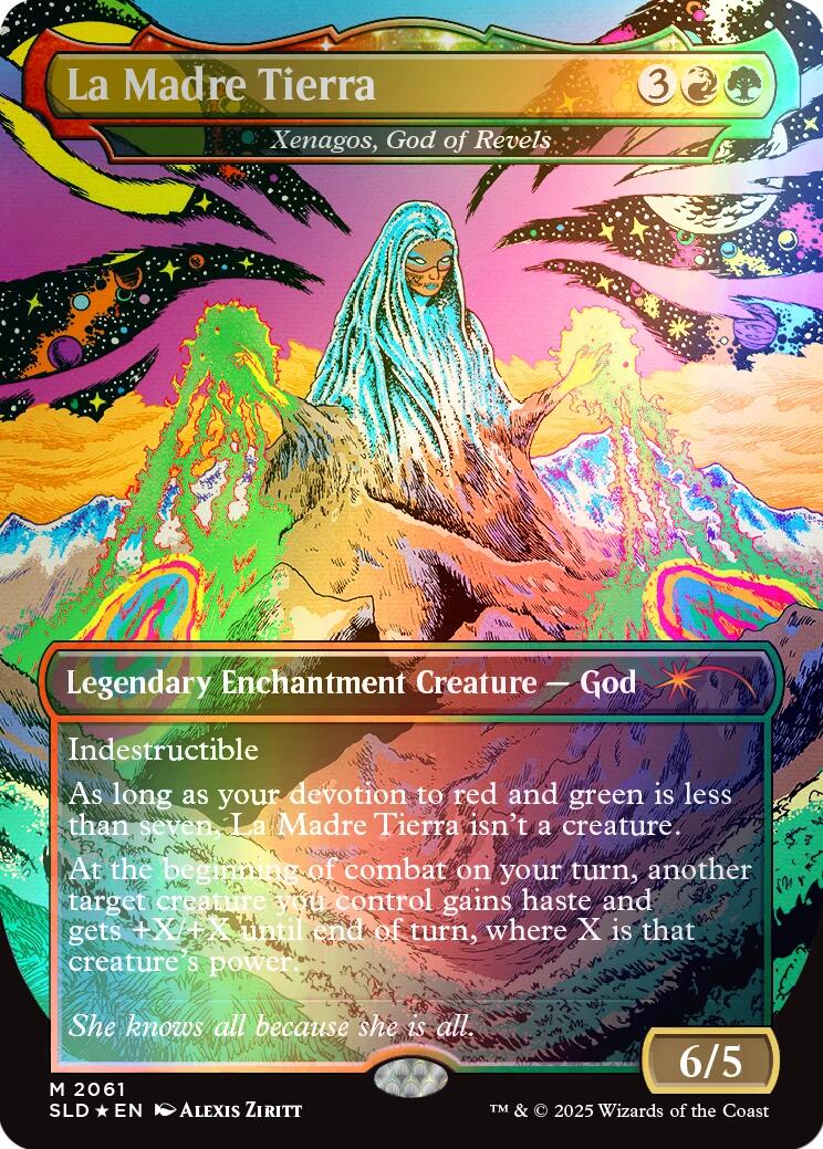 La Madre Tierra - Xenagos, God of Revels (Rainbow Foil) [Secret Lair Drop Series] | Dumpster Cat Games