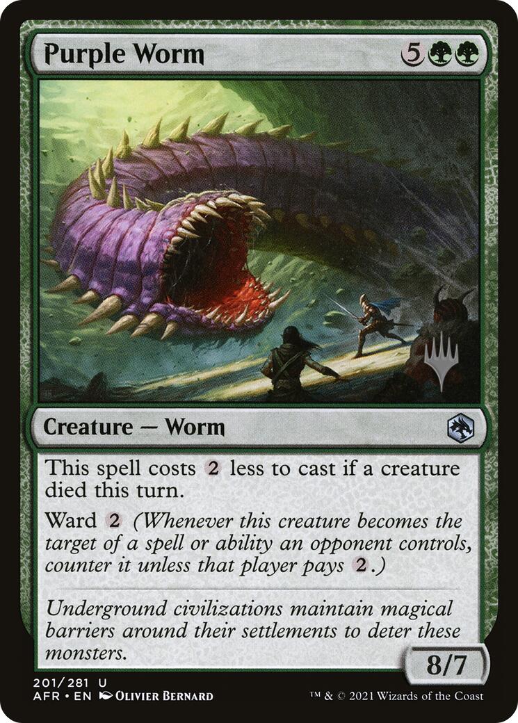 Purple Worm [Tarkir: Dragonstorm Promos] | Dumpster Cat Games