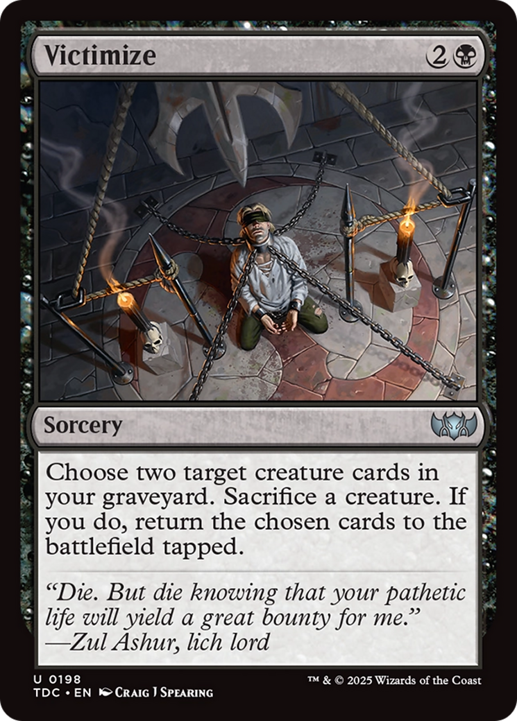 Victimize [Tarkir: Dragonstorm Commander] | Dumpster Cat Games