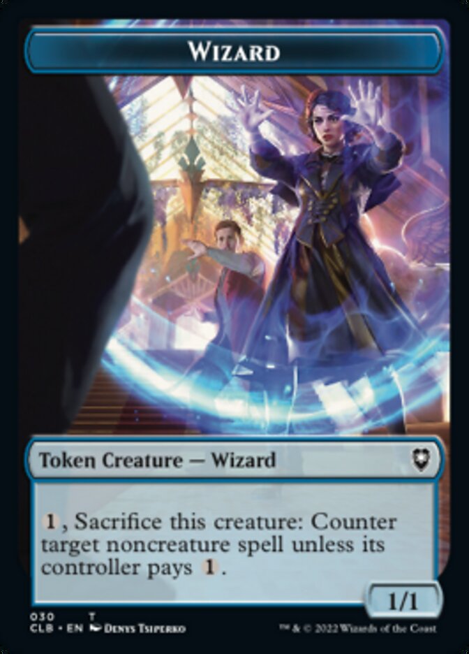 Kor Warrior // Wizard Double-Sided Token [Commander Legends: Battle for Baldur's Gate Tokens] | Dumpster Cat Games